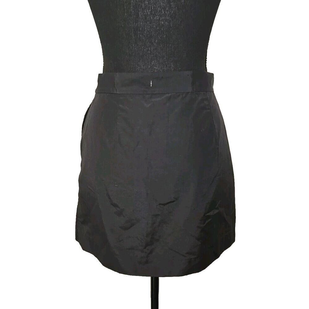 NWT! Kate Spade Saturday Black Mini Skirt Sz4 Pockets & Pleats Perforated Cotton - Picture 4 of 10